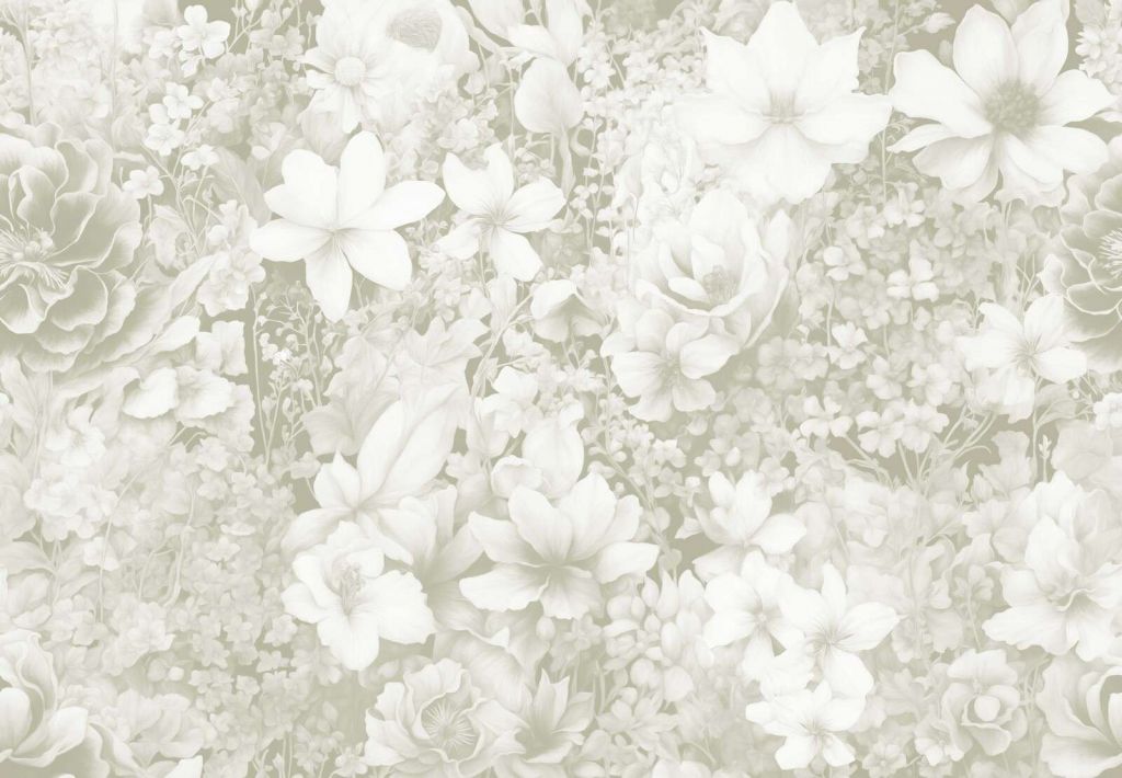 Festival des fleurs sans couture - vert clair