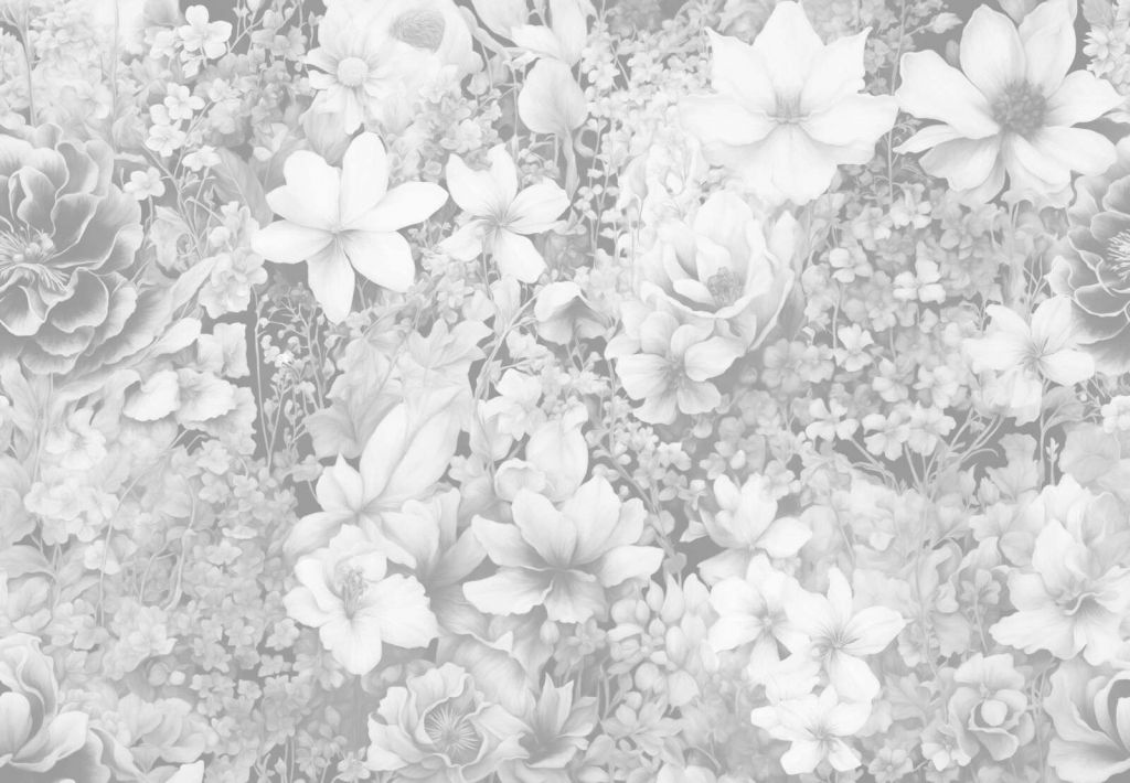 Festival de fleurs sans couture - blanc