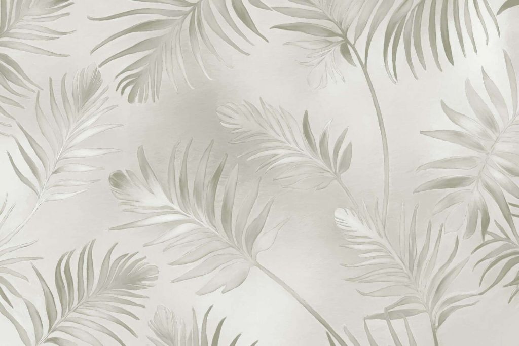 Feuilles dorées sur un blanc cassé foncé