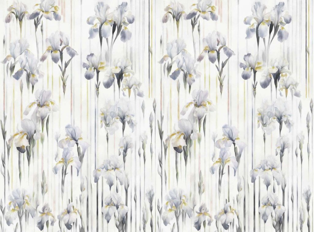 Iris et rayures gris sans couture