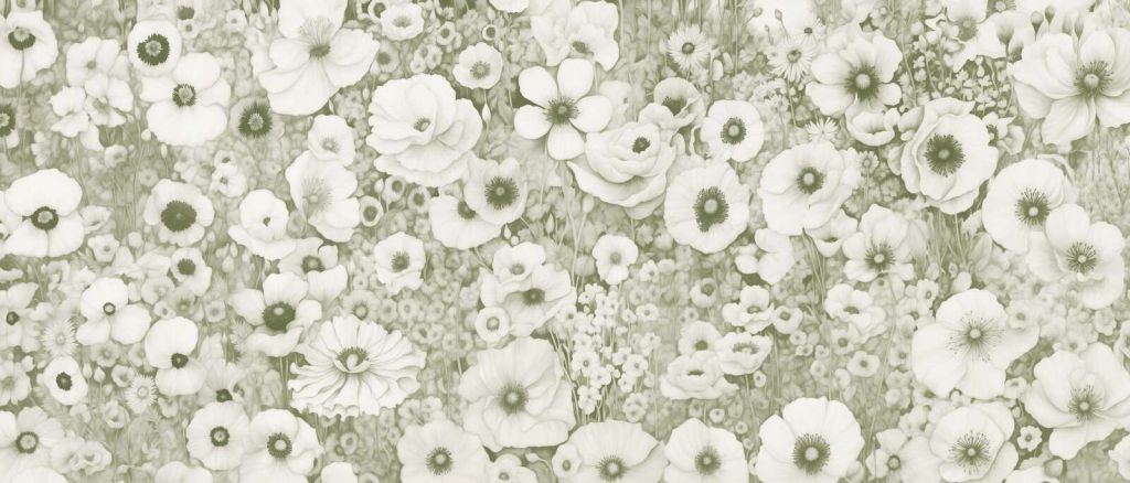 Conte de coquelicot monochrome vert