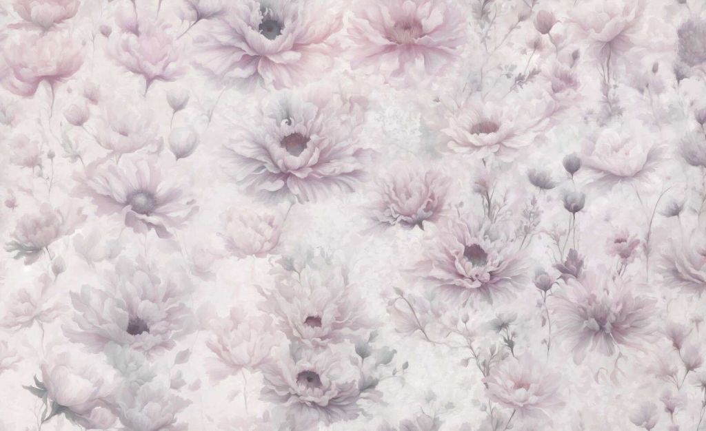 Mur romantique rose