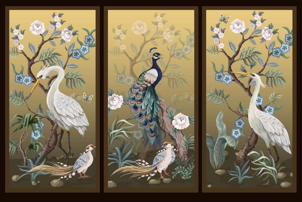 Oiseaux tropicaux luxuriants