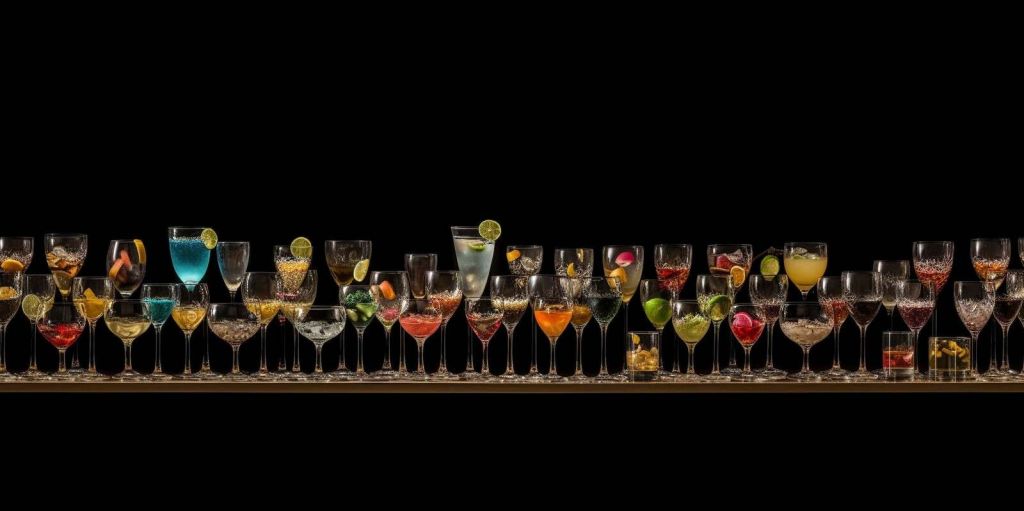 Collection de cocktails luxueuse