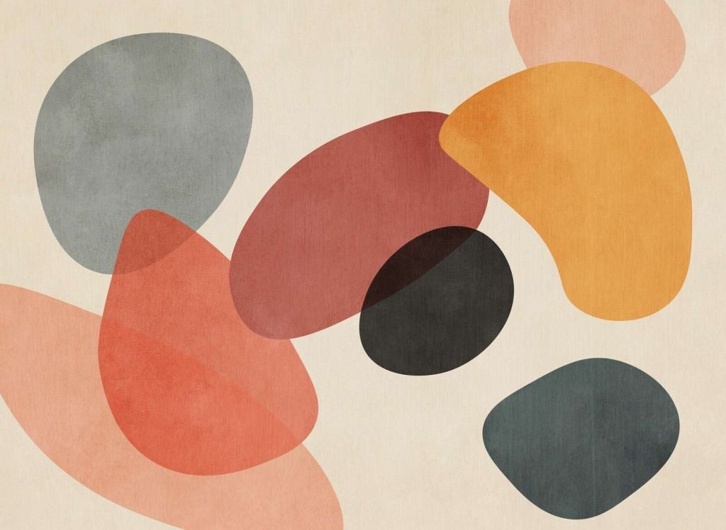 Formes organiques en couleurs rétro