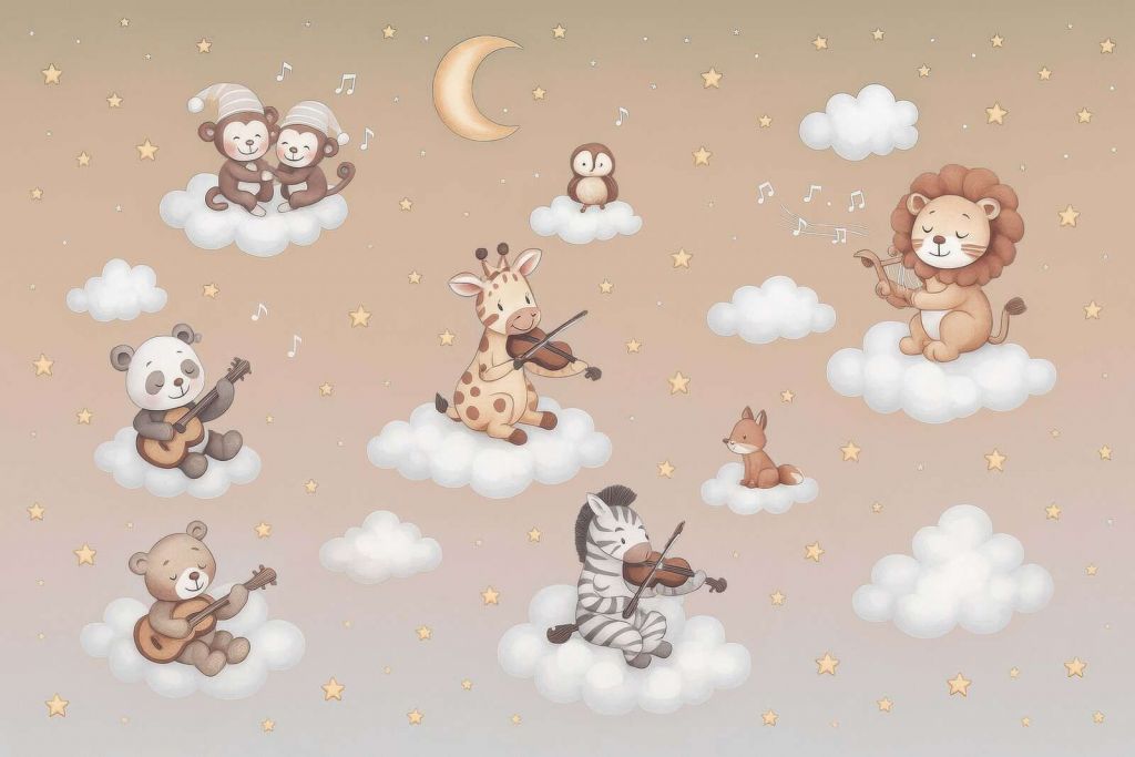 Concert d'oiseaux dans les nuages - sable