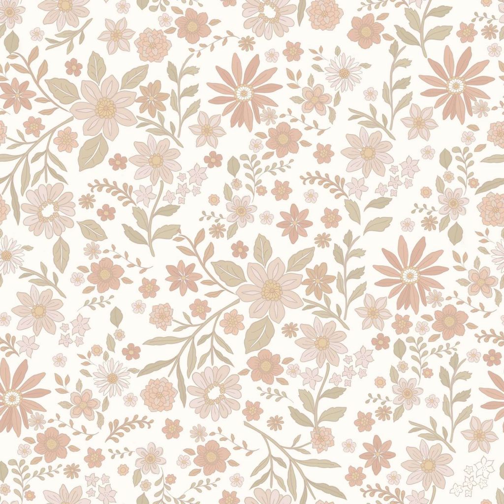 Fines fleurs des champs dans des tons sable