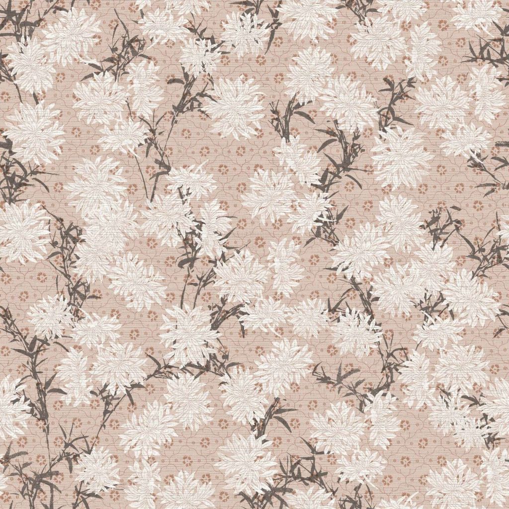Chrysanthèmes blancs en rose poudré