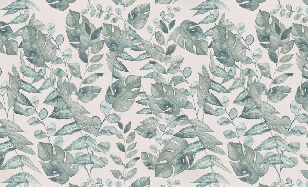 Motif de feuille tropicale en aquarelle