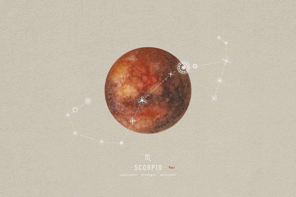 Planète Scorpion Avec Ligne D'étoiles