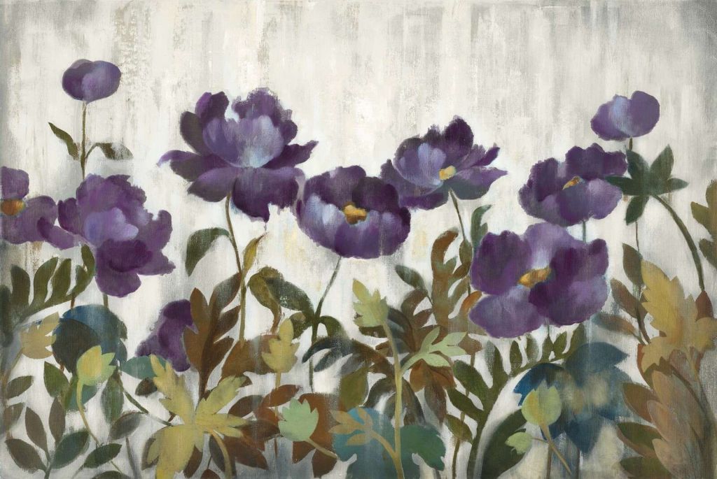 Splendeur des fleurs violettes à l'ombre des feuilles