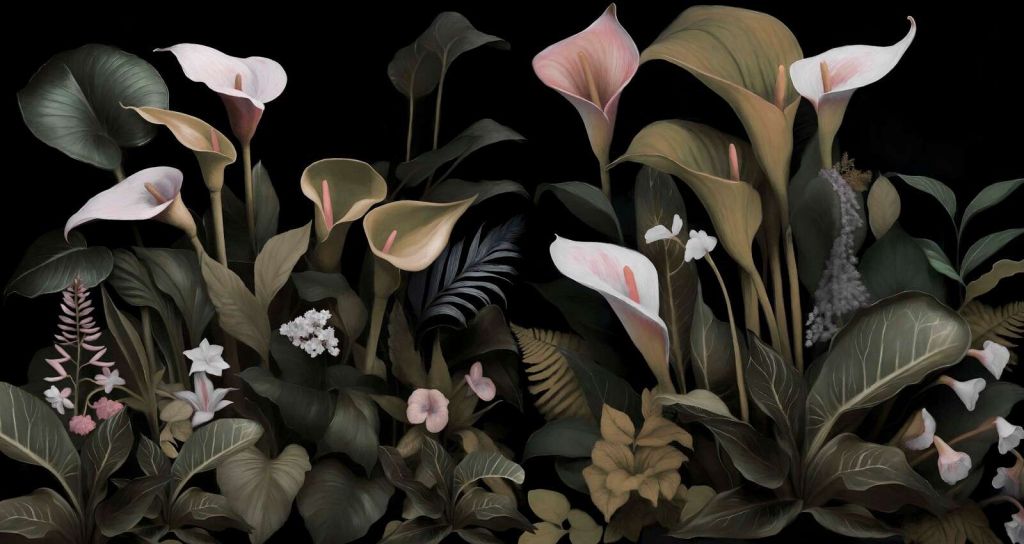 Des lis calla doux pendant la nuit.