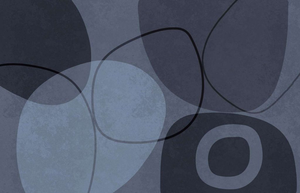 Forme du milieu du siècle et contour N bleu-gris