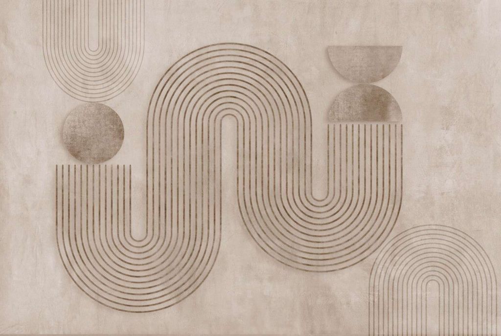 Équilibre dynamique, art moderne beige