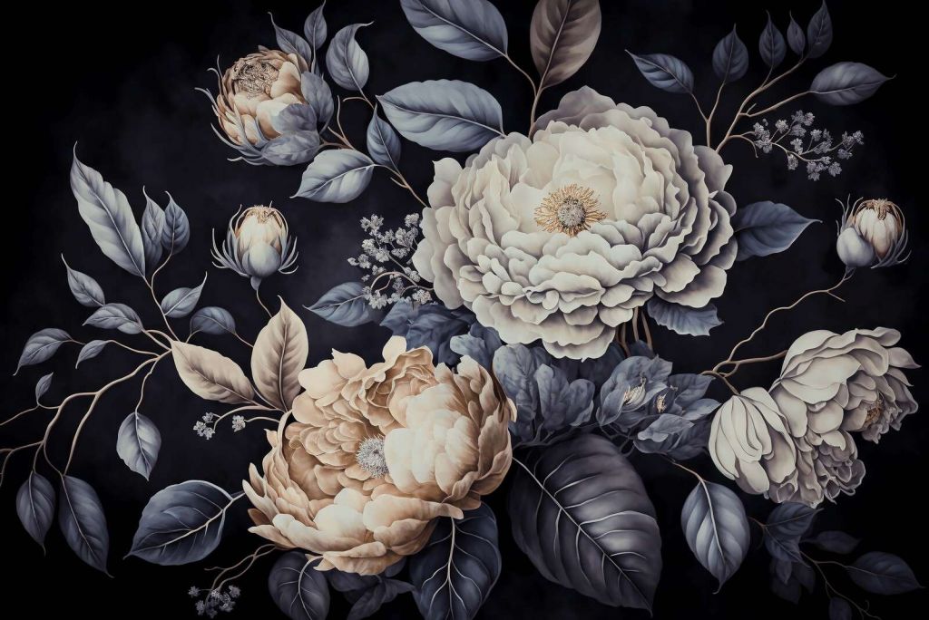 baroque, floral, grand et sombre