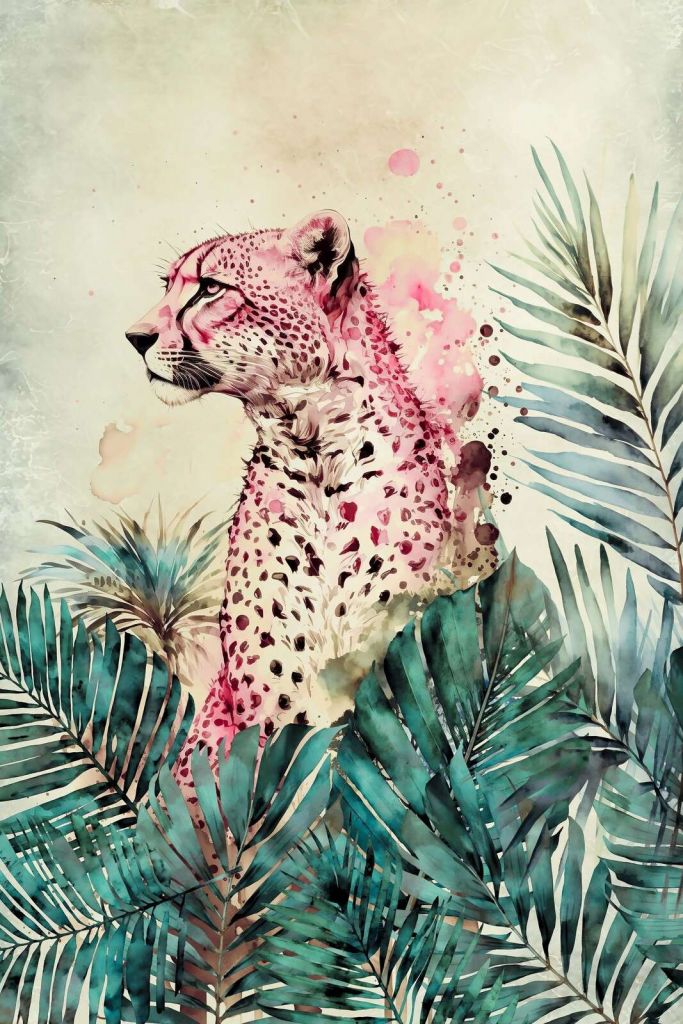 guépard rose de la jungle faune sauvage
