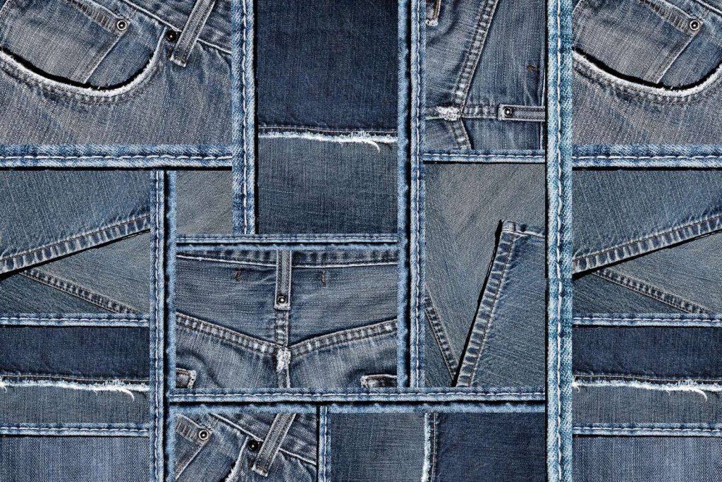 texture de denim bleu