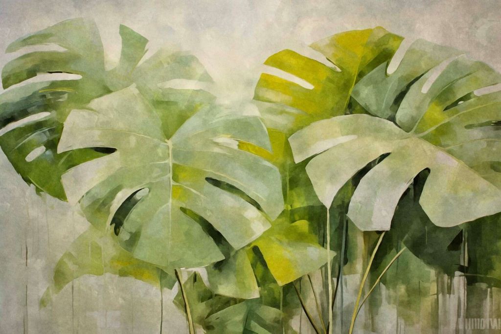 Lush green monstrea jungle vibes