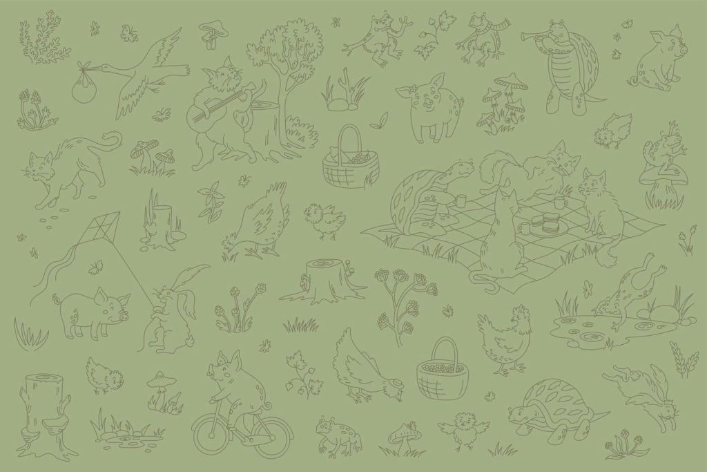 forêt animaux calme vert sombre