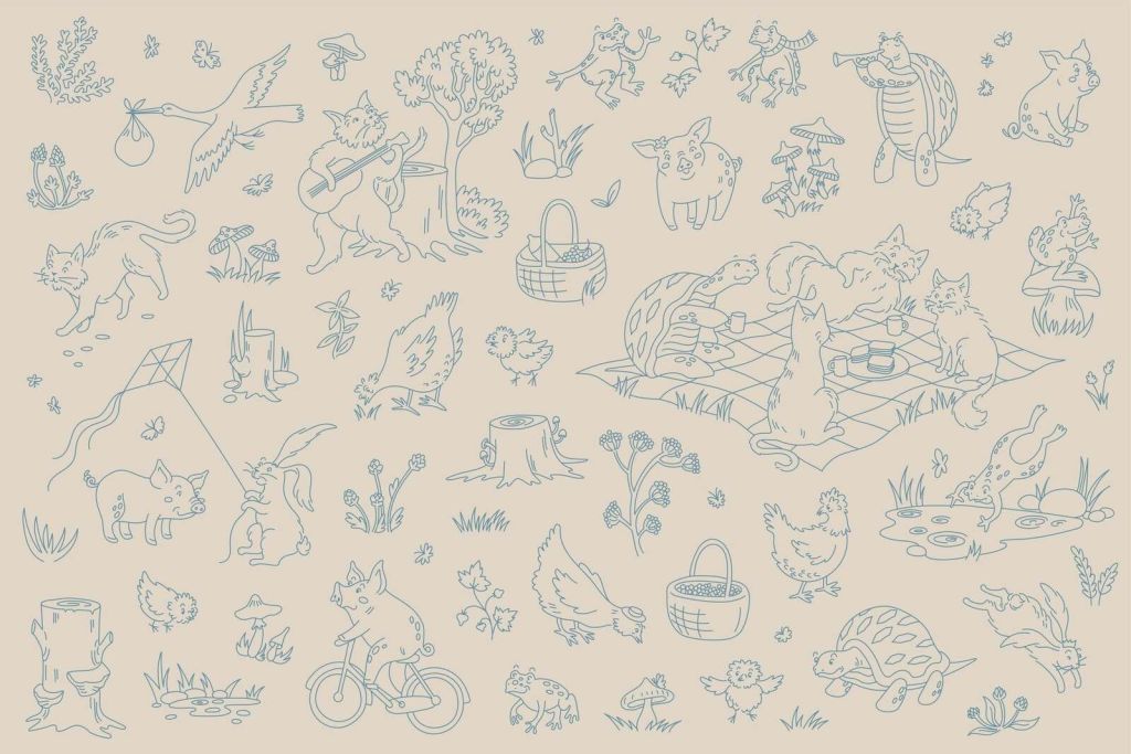 forêt animaux calme taupe bleu