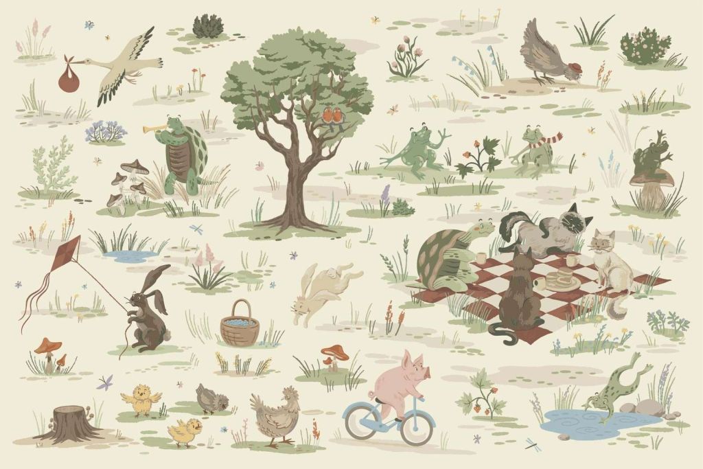 Animaux de la forêt colorés