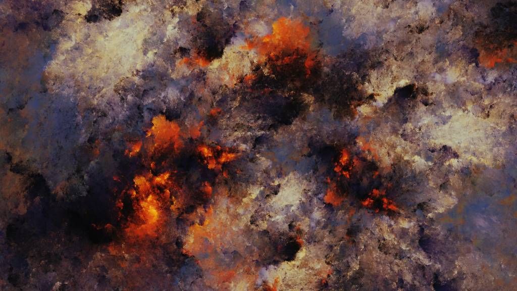 Abstrait - Des nuages de fumée sombres et abstraits - Entrepôt