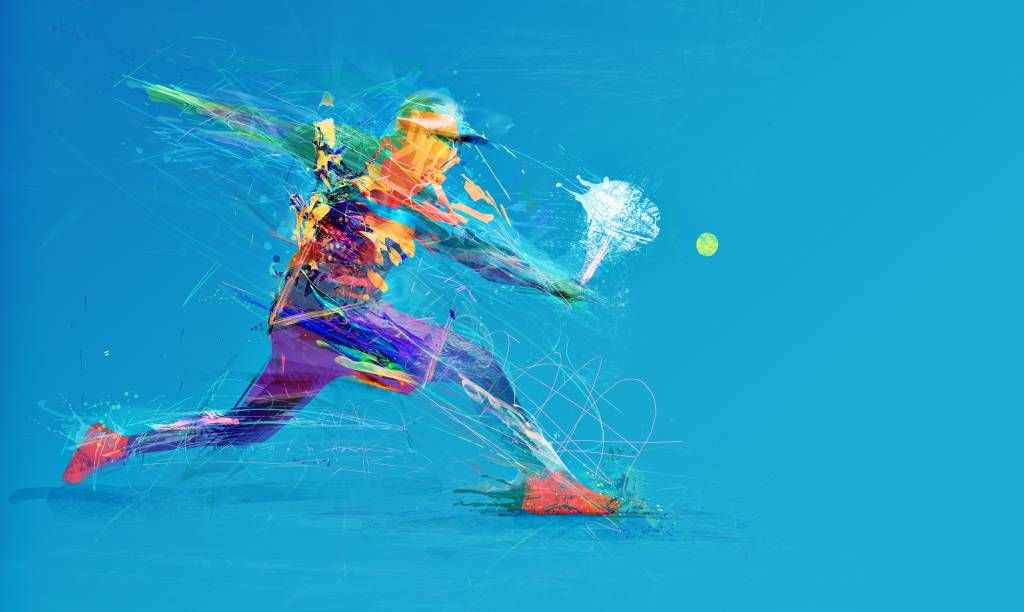 Autre - Joueur de tennis illustré  - Chambre d'hobby