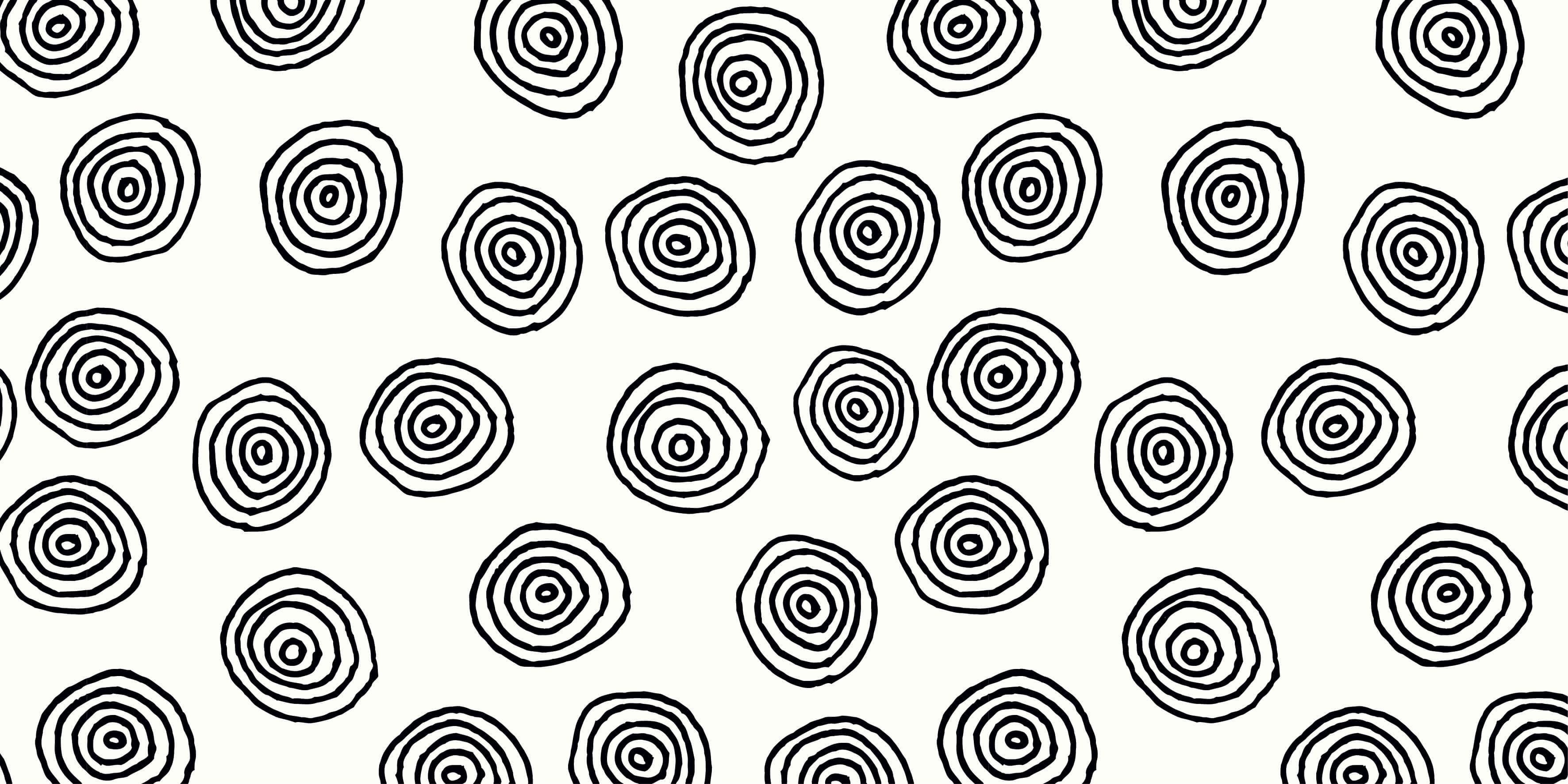 Abstrait - Cercles abstraits en noir et blanc - Chambre d'hobby