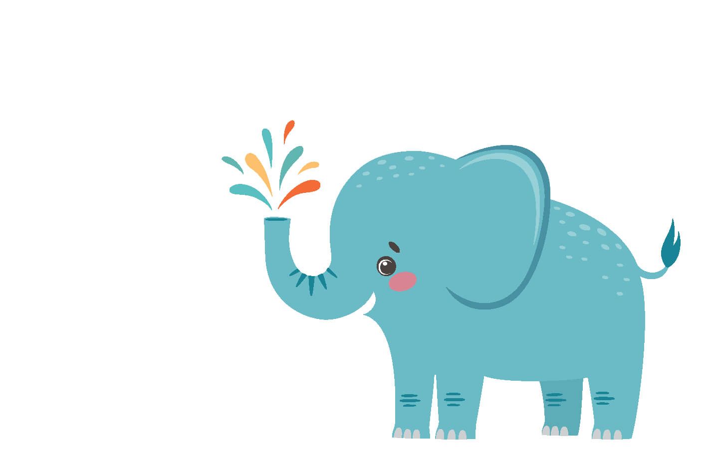 Éléphants - Eléphant joyeux - Chambre de bébé