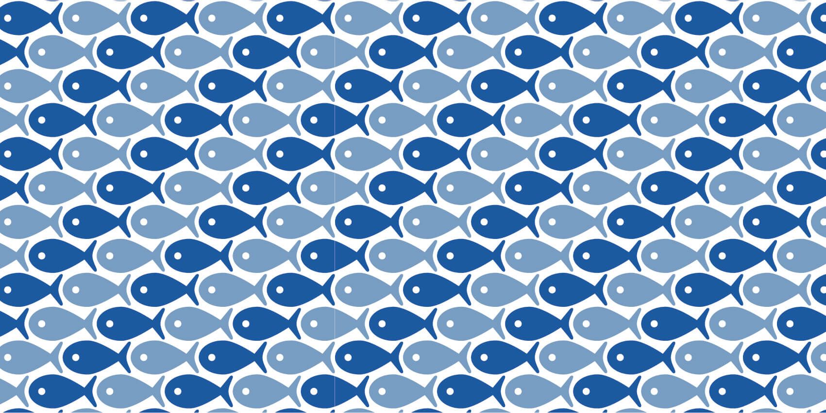 Animaux aquatiques - Poisson bleu - Chambre des enfants