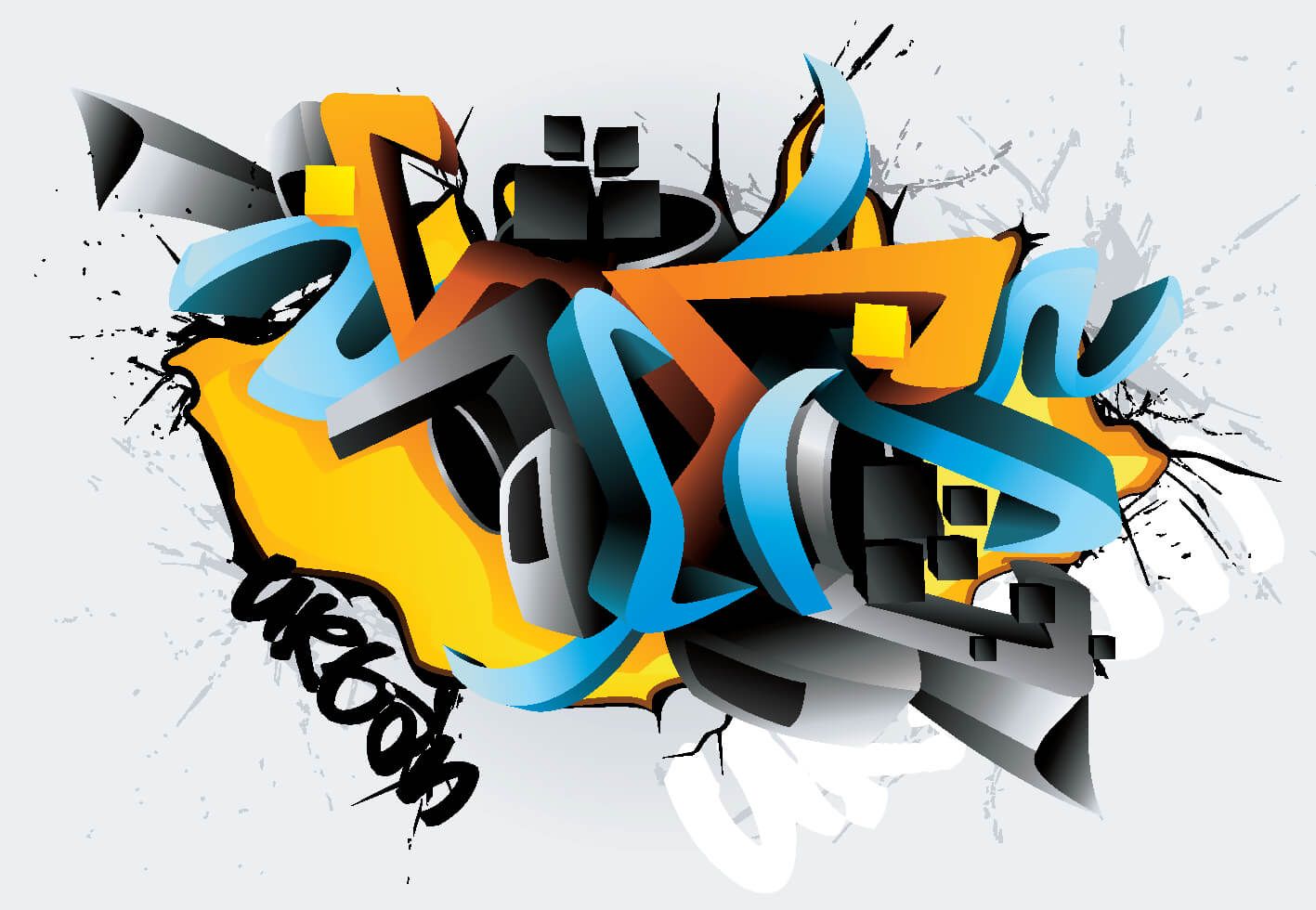 Graffiti - Graffitis 3D - Chambre d'adolescent
