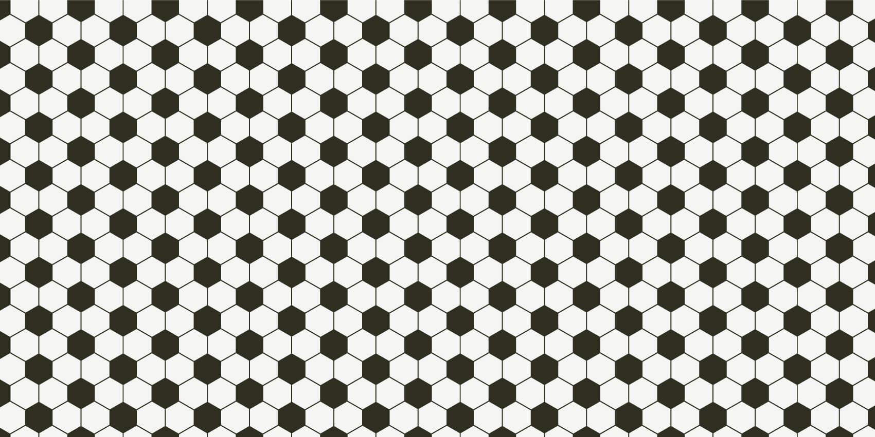 Papier peint de football - Polygones géométriques noir et blanc - Chambre des enfants