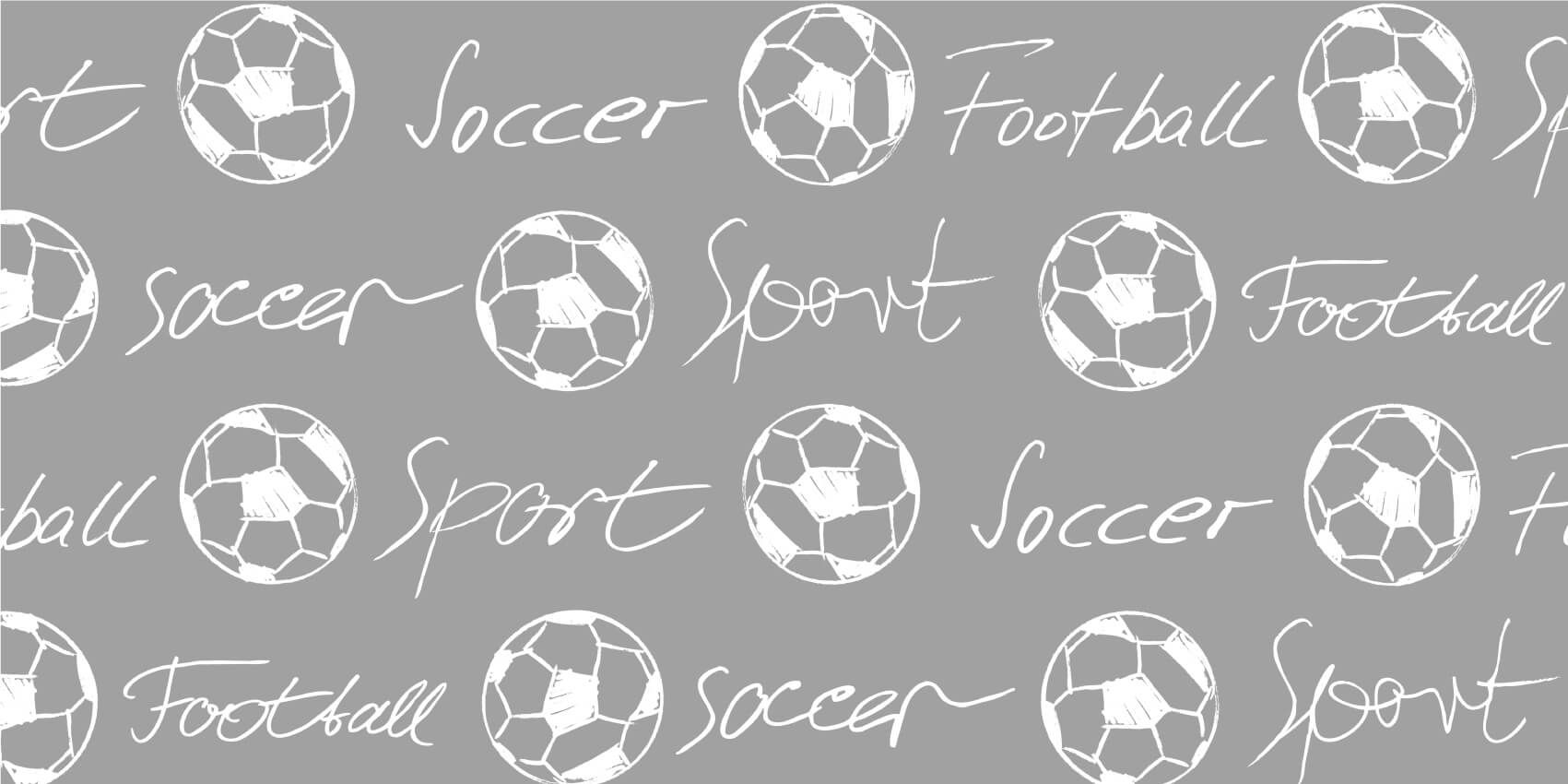 Papier peint de football - Ballons de football et texte - Chambre des enfants