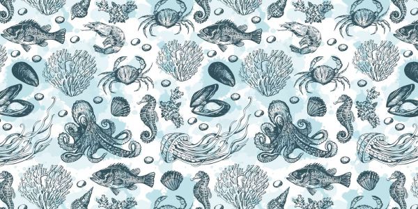 Ensemble Monochrome de la Vie Marine