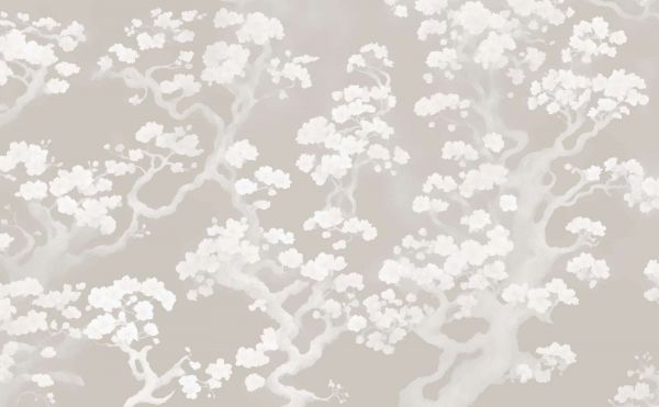 Forêt en fleurs merveilleuse - taupe