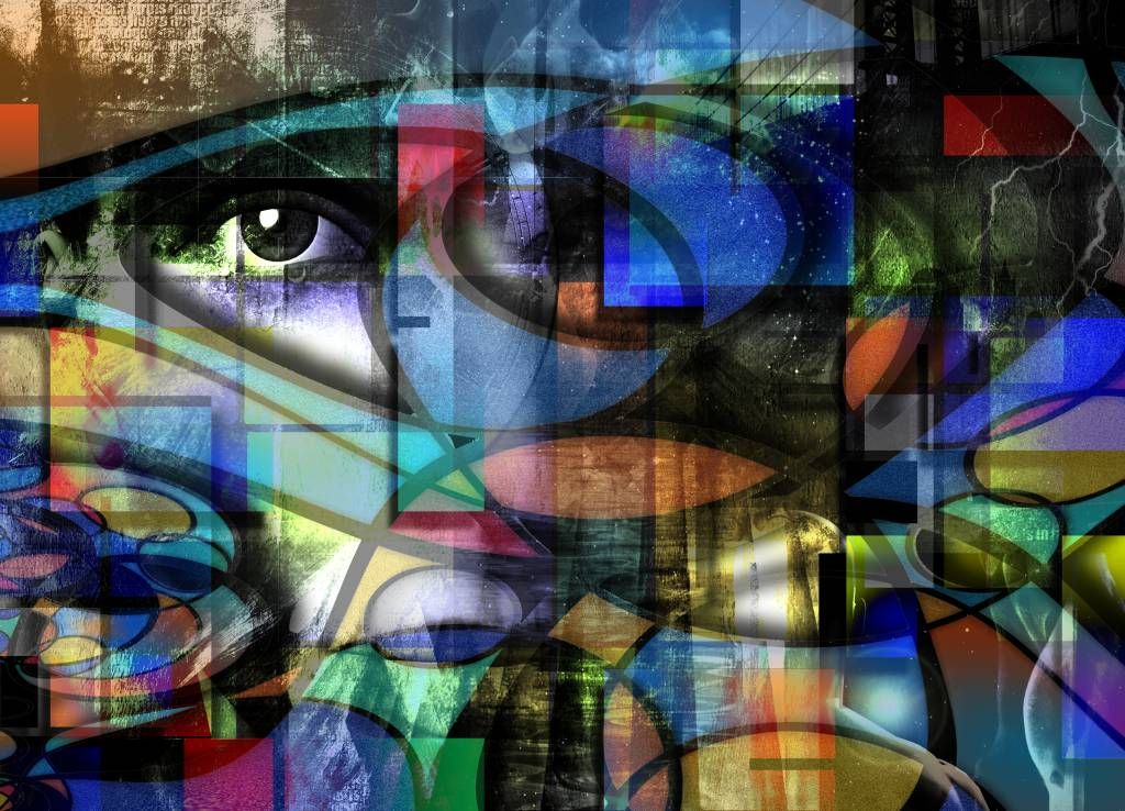 Visage abstrait main product photo