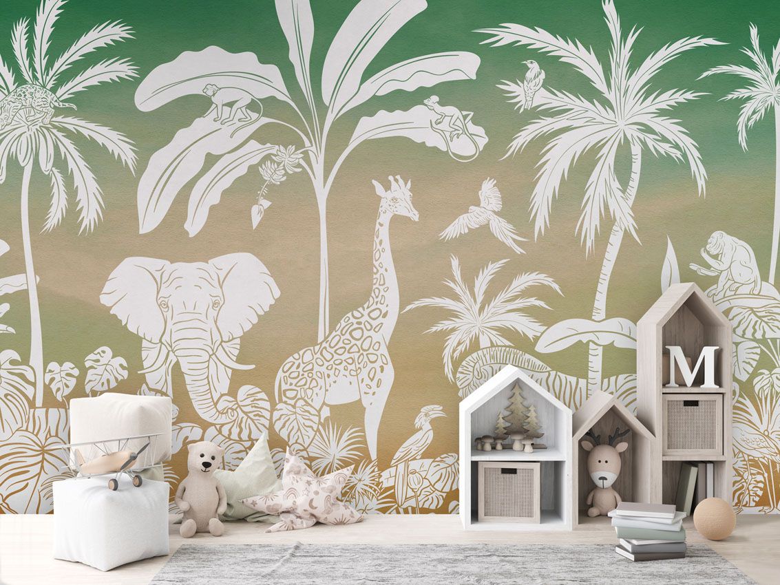 Monochrome Jungle - Green Sky