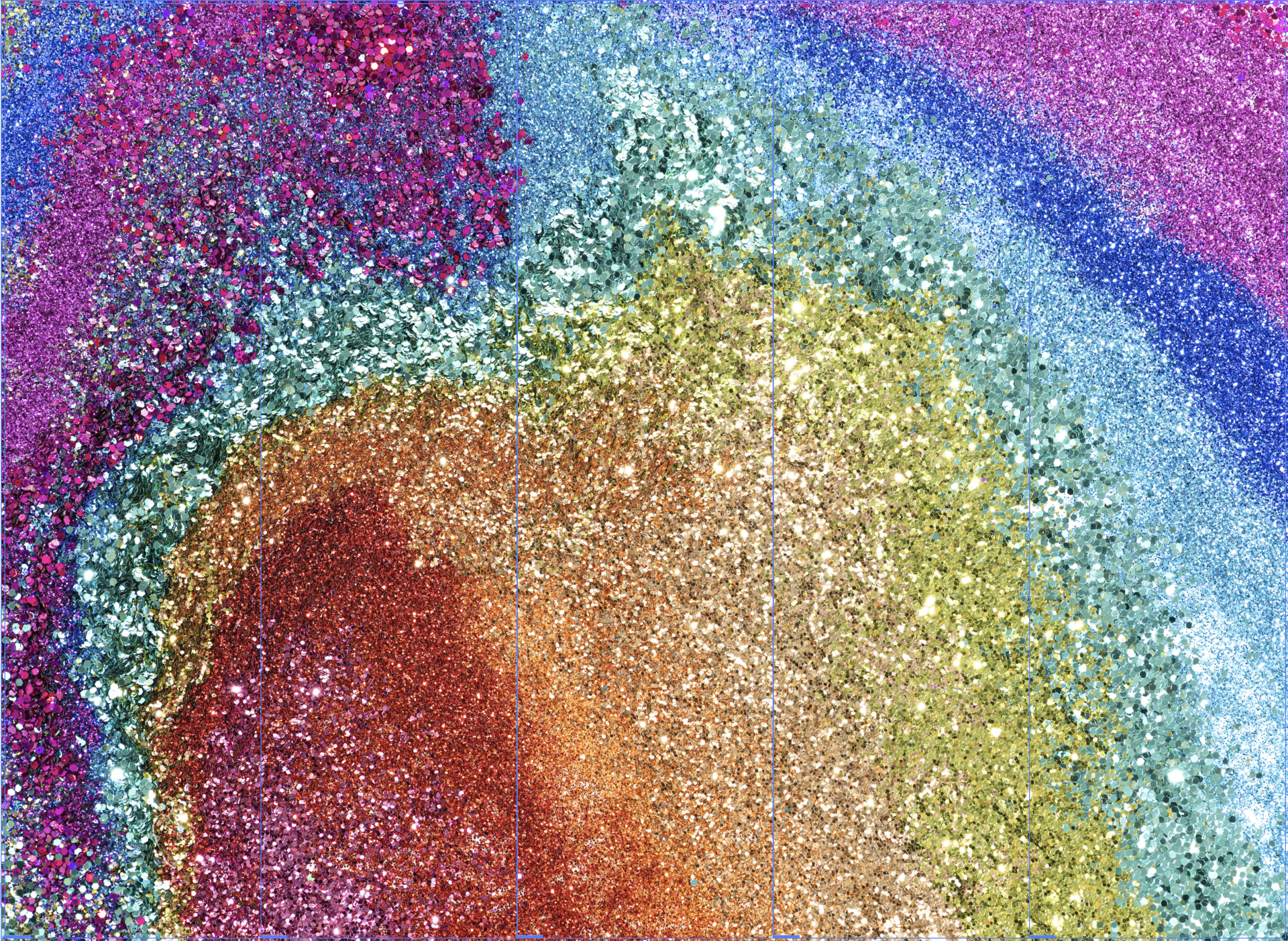 Regenboog glitters - Outlet - 360 x 260 cm main product photo