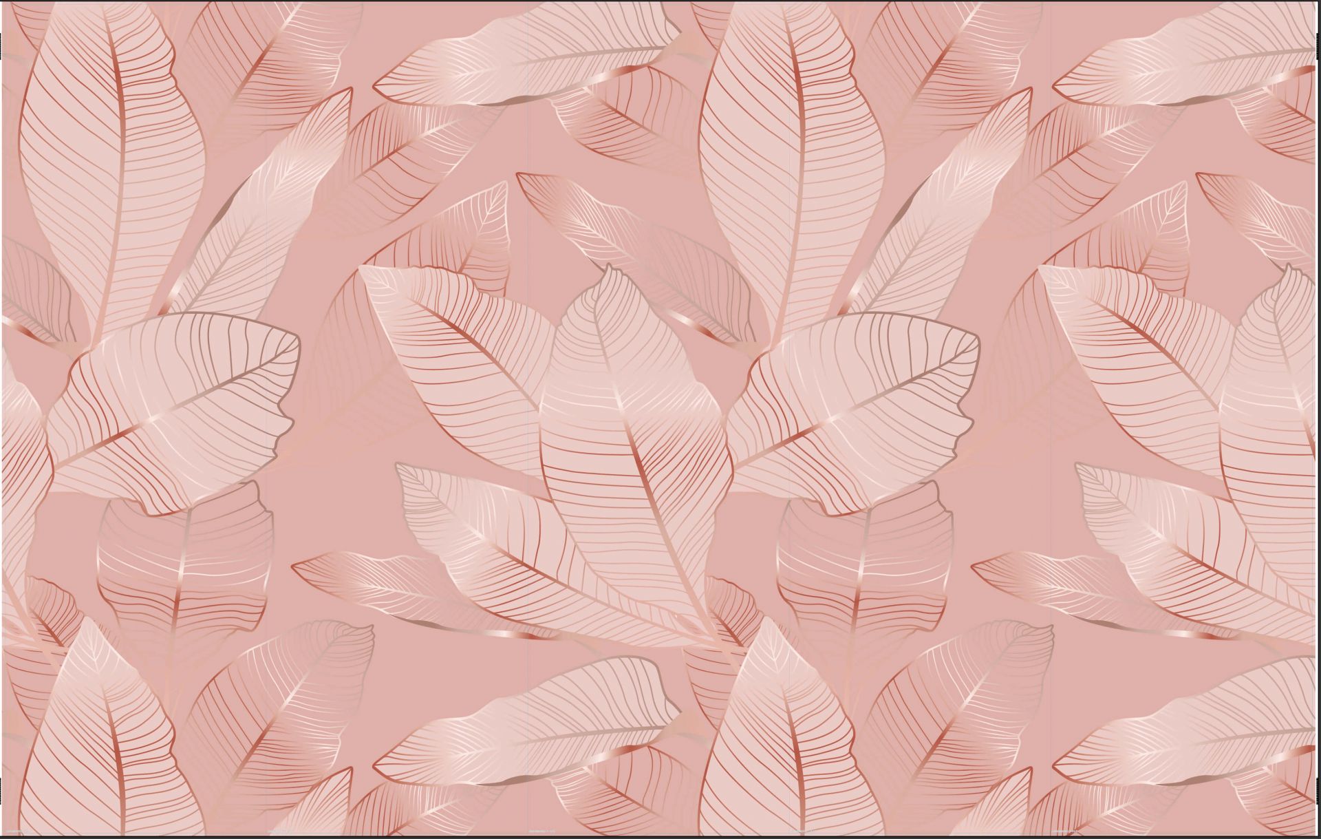 Rosé gouden bladeren - Outlet - 400 x 250 cm main product photo