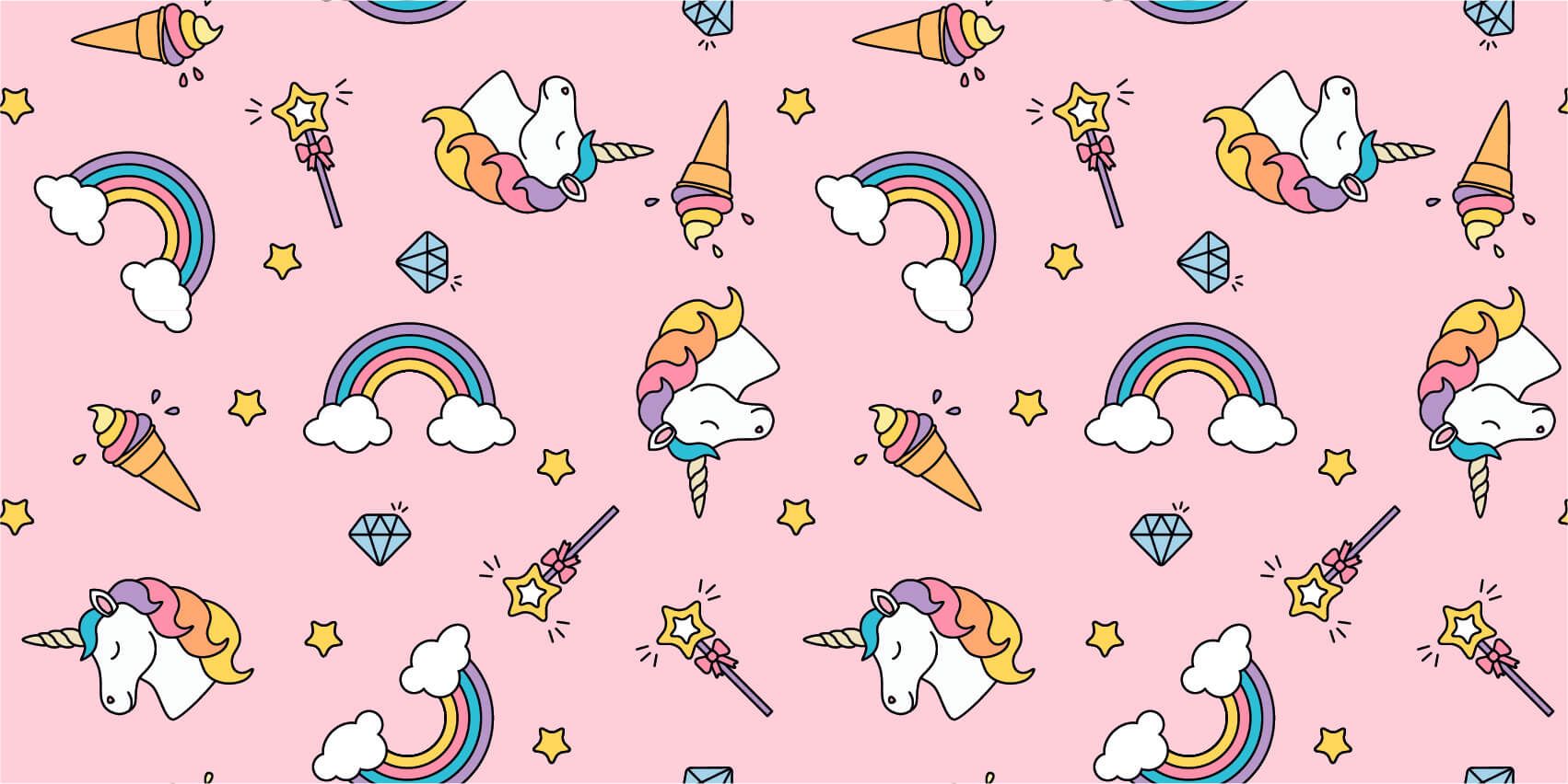 Motif licorne coloré main product photo