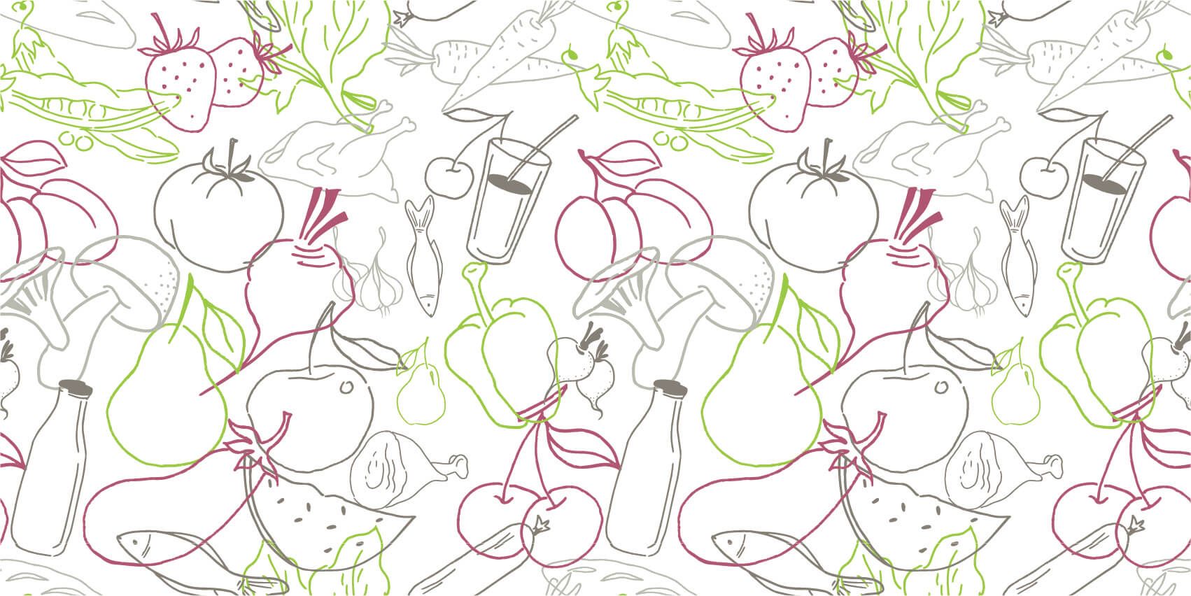 Icône de fruits et légumes main product photo