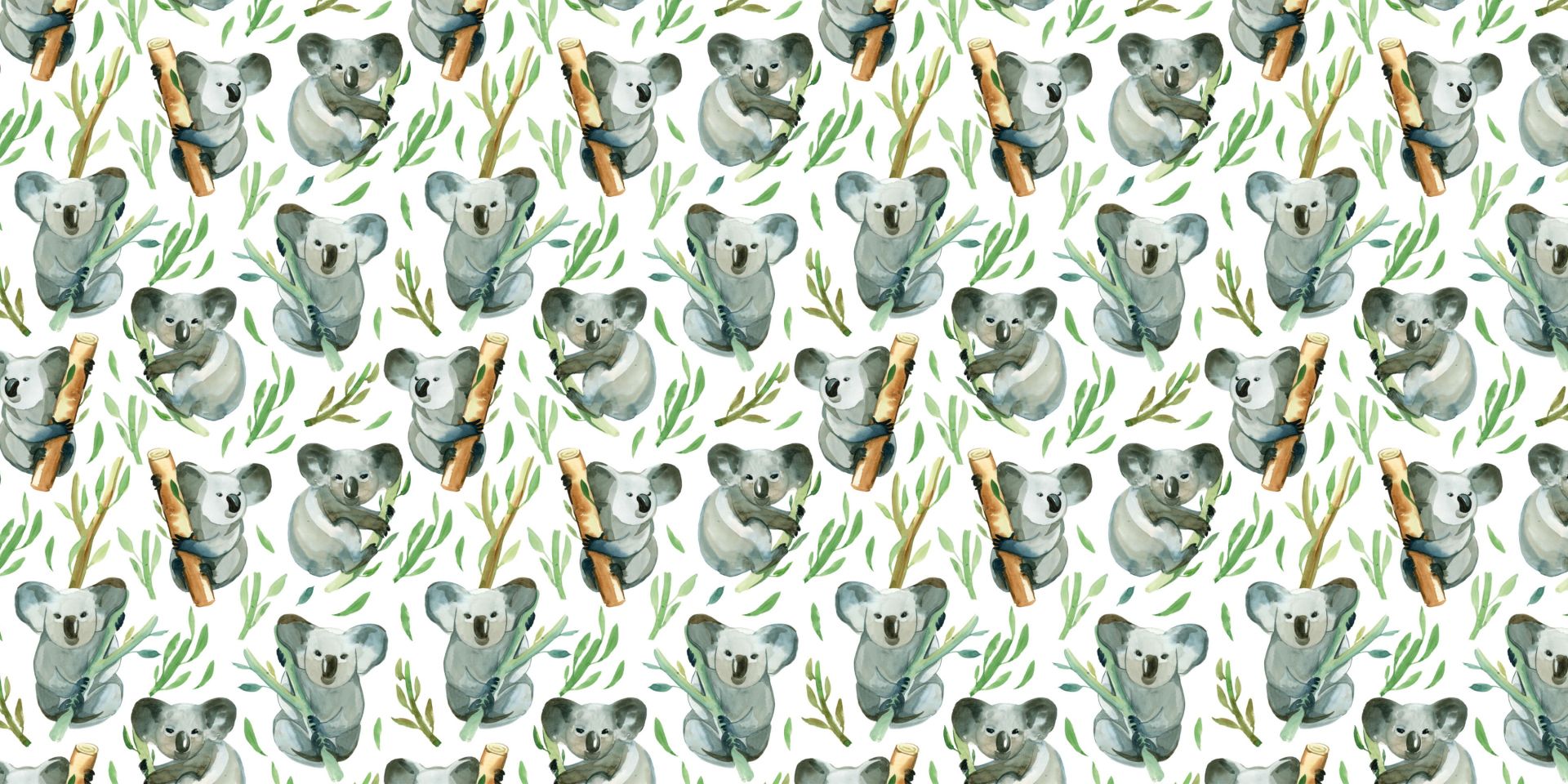 Koalas sur bambou