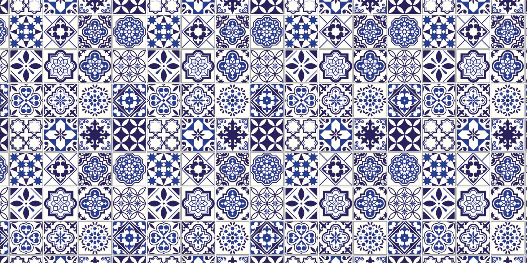 Tuiles bleues