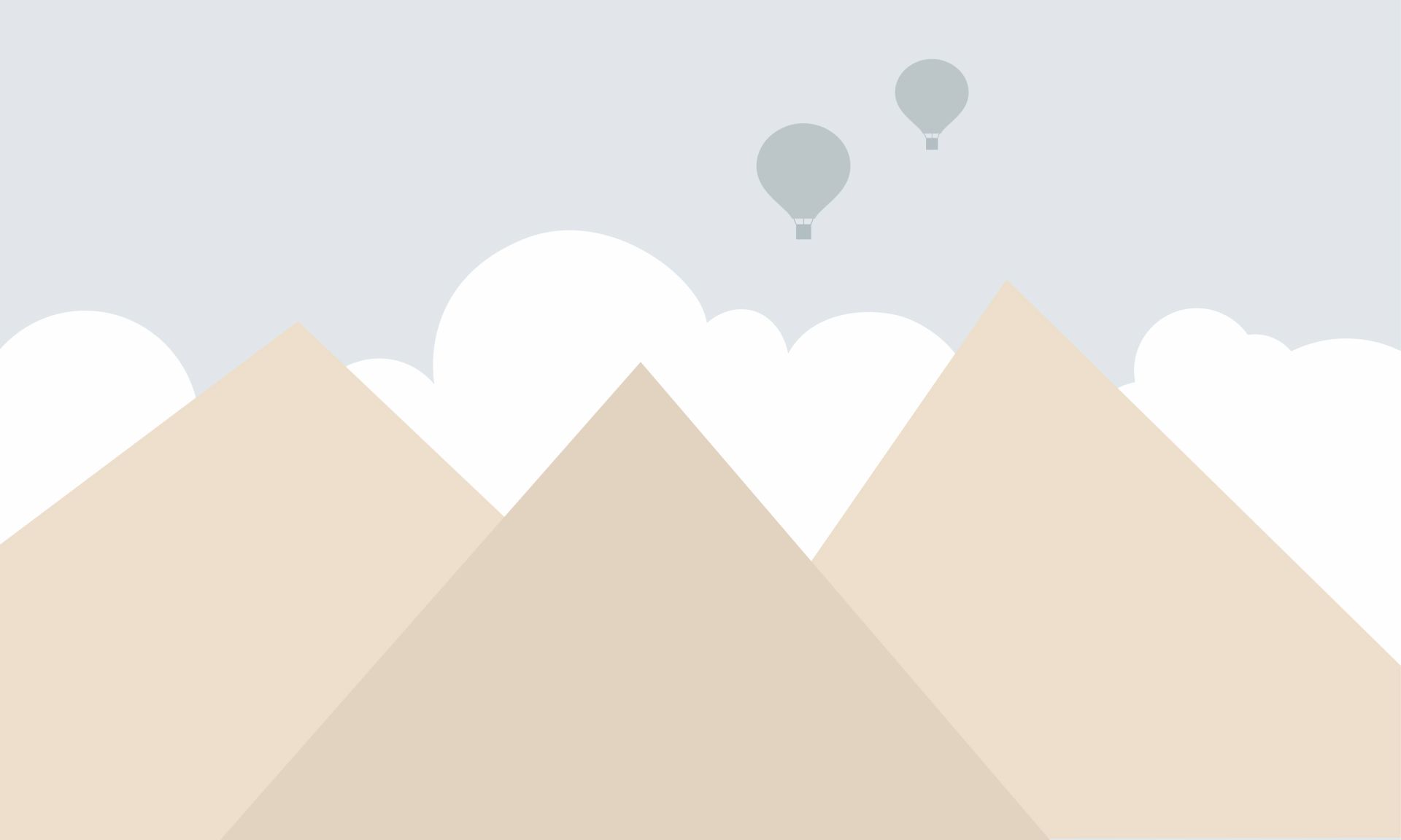 Haute montagne avec des ballons