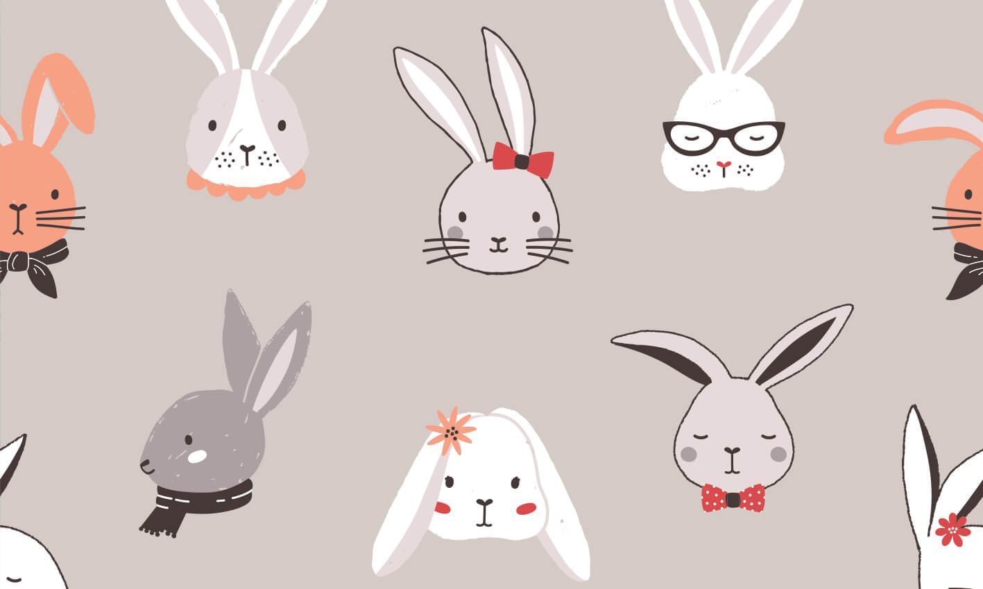 Motif de lapin main product photo