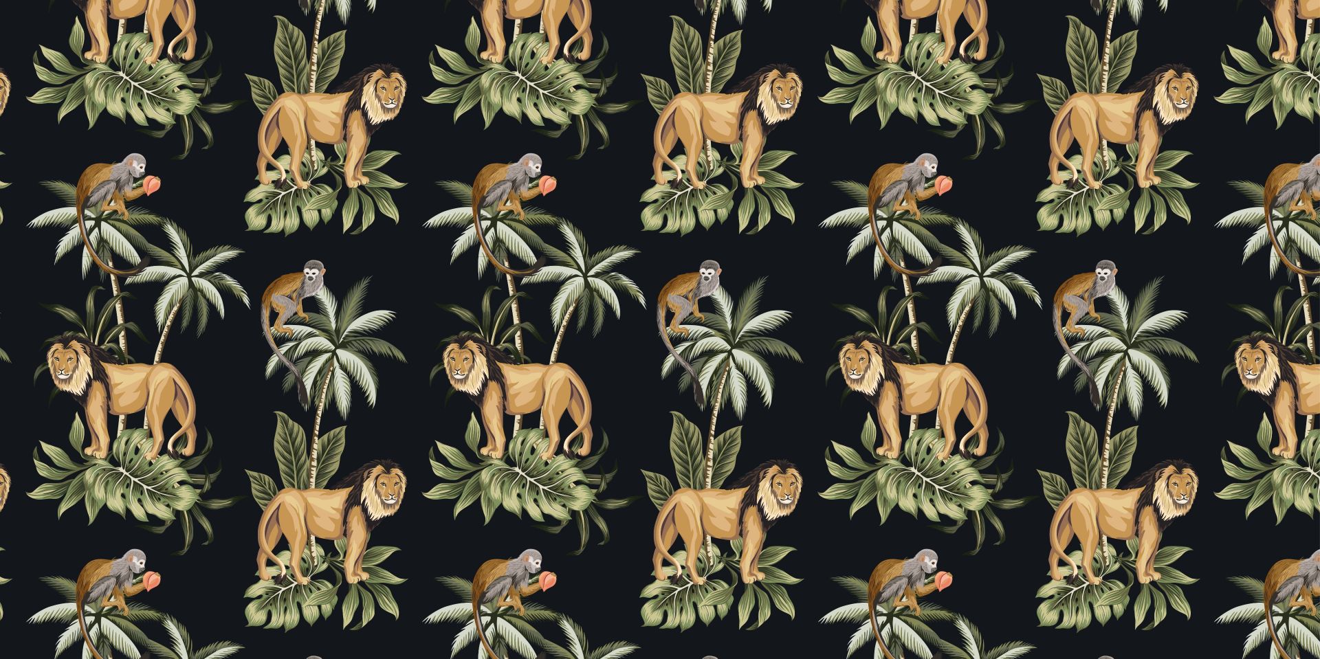 Lions sur les feuilles main product photo