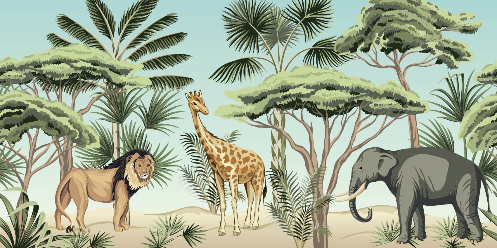 Animaux de la jungle tropicale main product photo