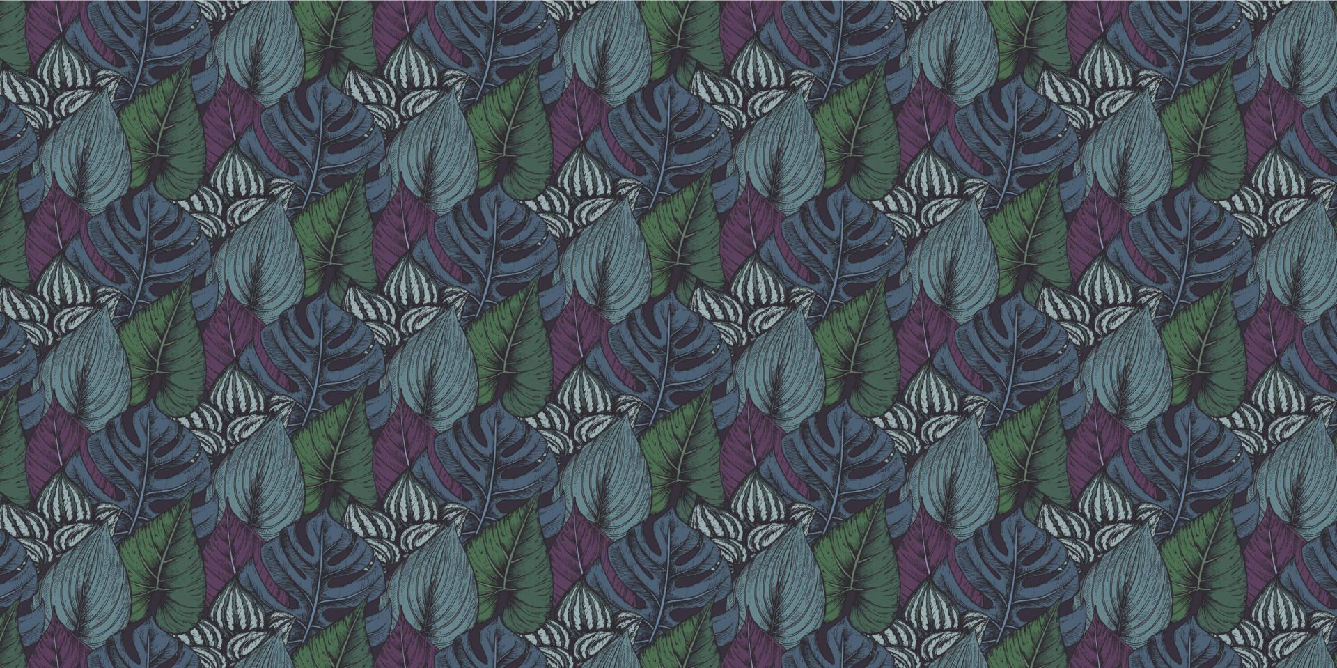Motif avec feuilles tropicales