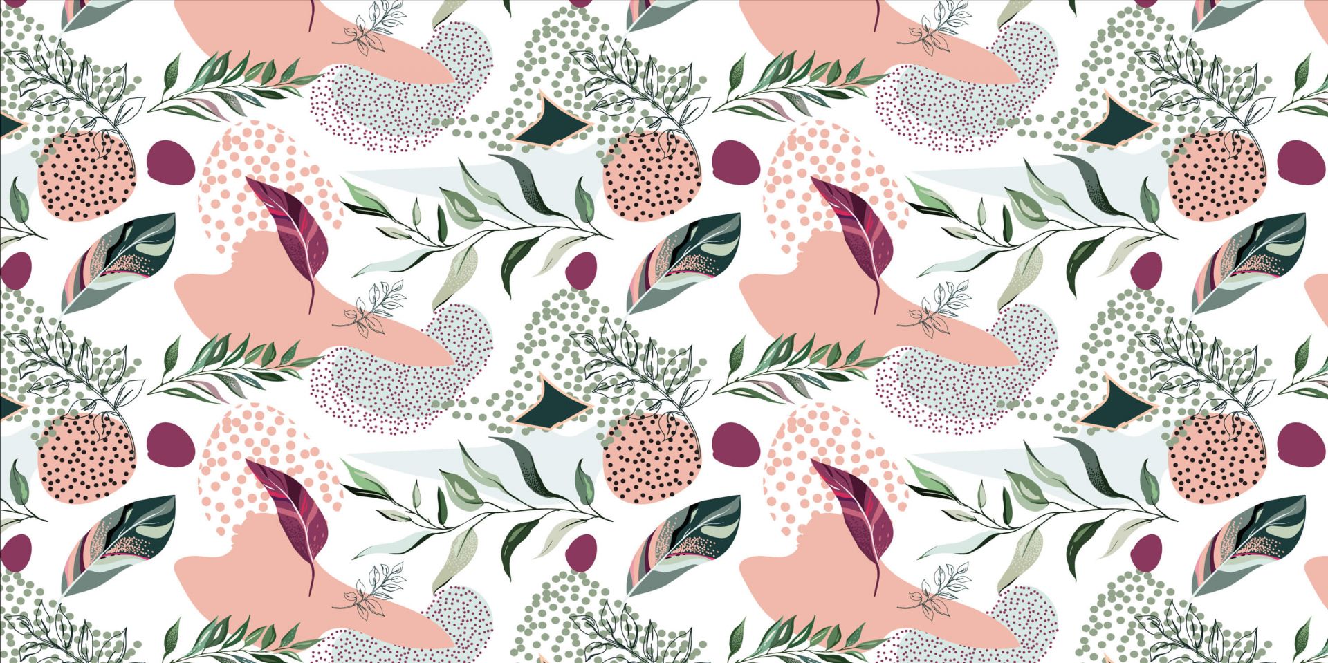 Motif Fleurs roses