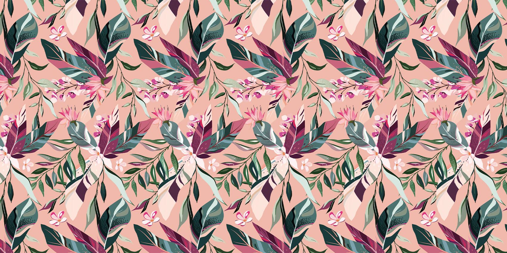 Motif Fleurs, rose